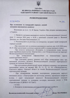 Про скликання та попередній порядок денний засідання виконавчог комітету